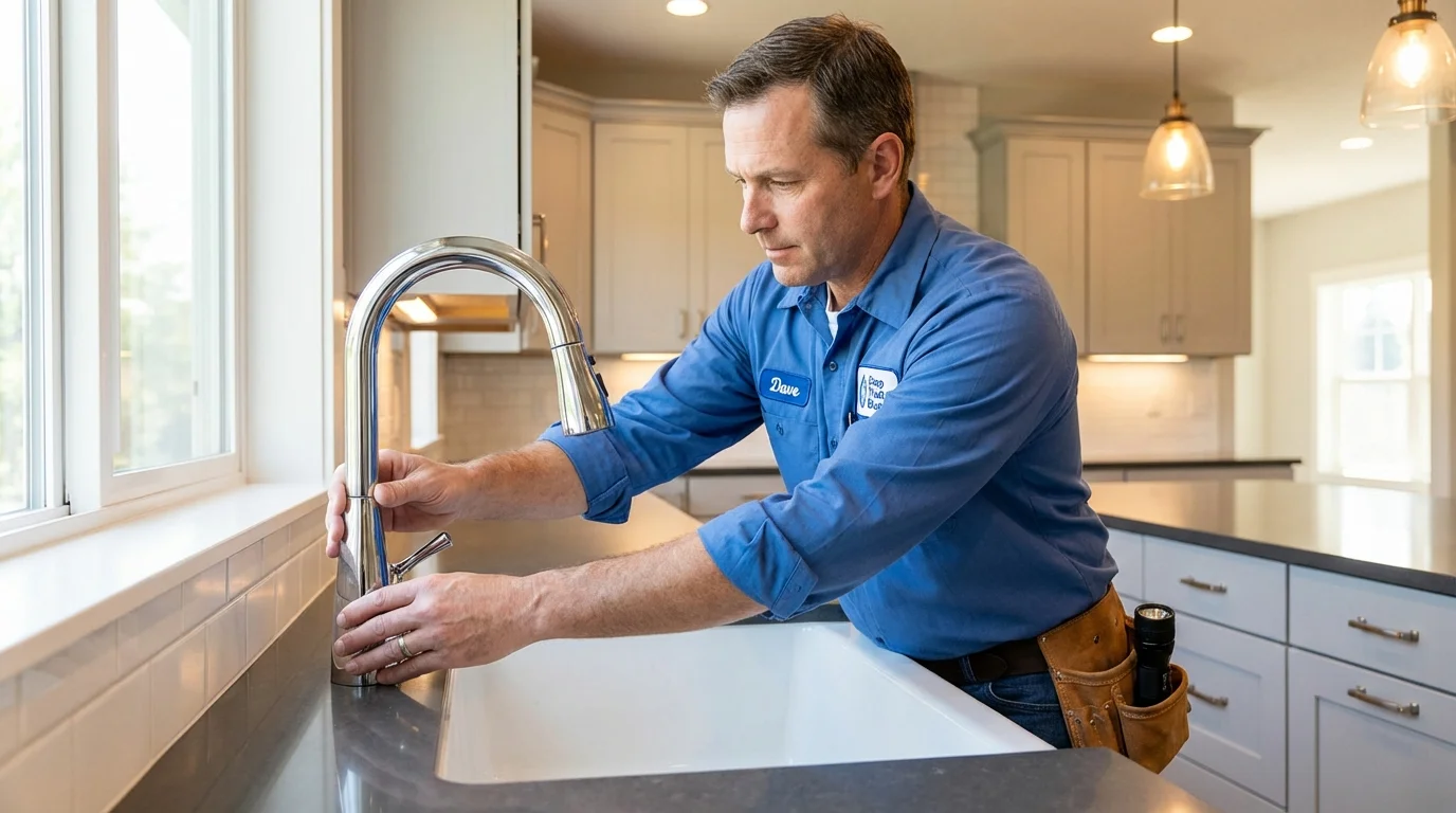 Kitchen faucet installation by Johns Plumbing LLC in Rocksprings