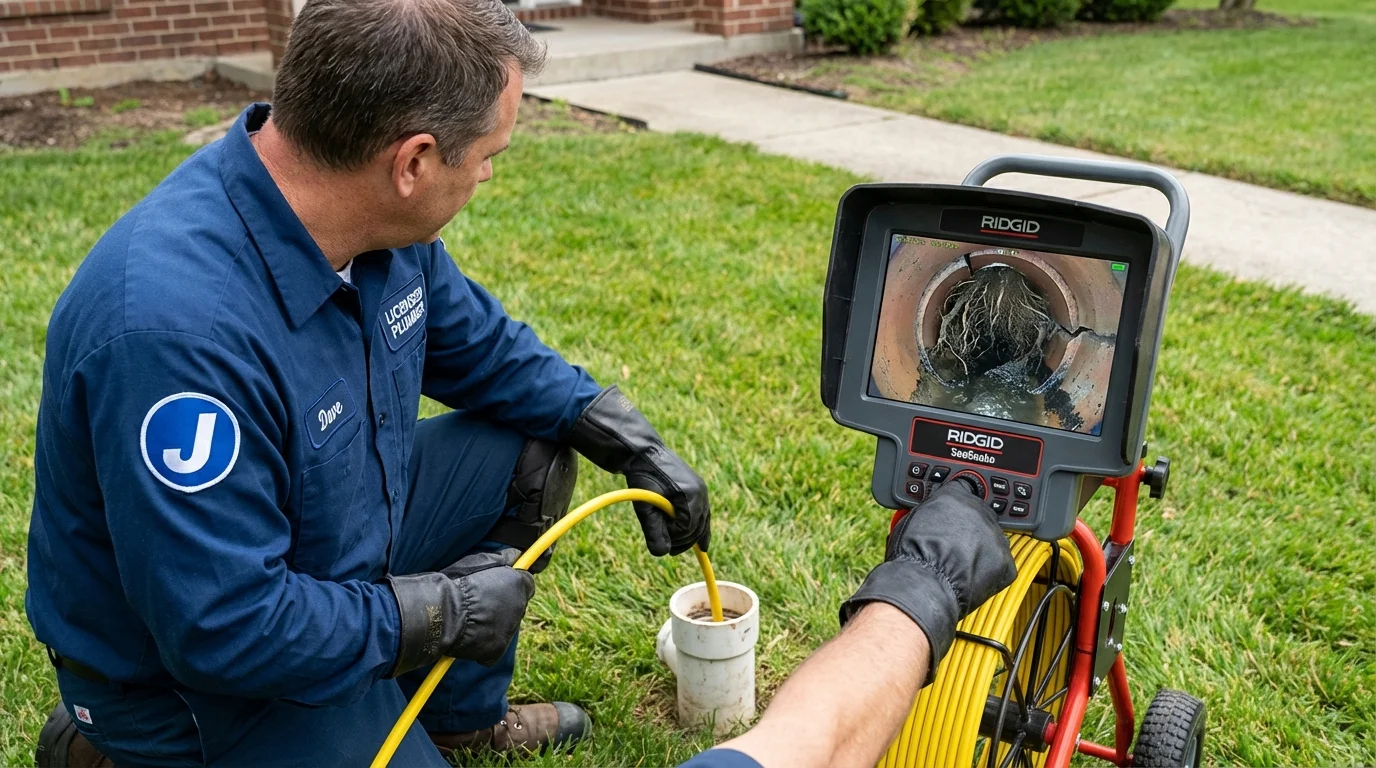 Sewer camera inspection being performed by Johns Plumbing LLC in Rocksprings